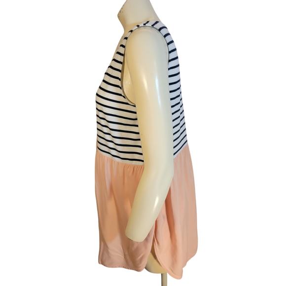 UMGEE Pink White Striped Round Neck Sleeveless Tank Top Women's Size Small - Picture 6 of 9